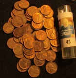 1942 P Solid date Roll of Red-Brown Uncirculated Lincoln Cents. Ex. collection of Dean Oakes.