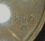 1910 S/S Lincoln Cent, EF.