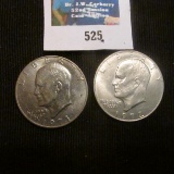 1971 P & 72 P Eisenhower Dollars.