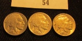 (3) 1936 S Buffalo Nickels grading EF-AU.