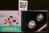 The World Cup USA 1994 Striker Commemorative Coin Set  includes a 1994 P Proof U.S. Commemorative Ha