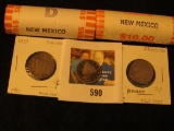 2008 P & D Original BU Rolls of New Mexico Statehood Quarters, (80 pcs.); & 1897, 1901, & 1911 U.S.