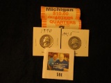 2004 P & D Original BU Rolls of Michigan Statehood Quarters, (80 pcs.); & 1940 P & 41 S Silver Washi