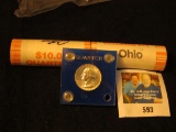 2002 P & D Original BU Rolls of Ohio Statehood Quarters, (80 pcs.); & 1964 D Silver Washington Quart