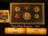 1968 S U.S.; Proof Set with a cameo Proof Silver Half Dollar; 2007 P & D Original BU Rolls of Idaho