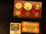 1974 S U.S.Proof Set Original as issued; 2007 P & D Original BU Rolls of Washington Statehood Quarte