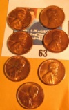 1939D, 40D, 40S,  41S, 42D, 49S & 55S Lincoln Cents, all Brilliant Uncirculated.