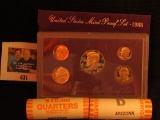 1988 S U.S.Proof Set Original as issued; 2008 P & D Original BU Rolls of Arizona Statehood Quarters,