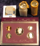 1991 S U.S.Proof Set Half Dollar; 2001 P & D Original BU Rolls of Rhode Island Statehood Quarters, (