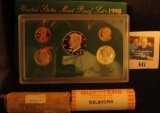 2000 D Massachusetts & 2008 D Oklahoma BU Rolls of Statehood Quarters, (80 coins in rolls); & 1998 S