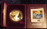 1990 S Proof American Eagle Silver Dollar in original box of issue.