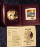 1992 S Proof American Eagle Silver Dollar in original box of issue.