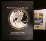 2000 S Proof American Eagle Silver Dollar in original box of issue.