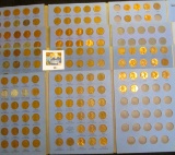 Four partial Sets of Lincoln Cents in blue Whitman folders, all are 