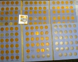Five partial Sets of Lincoln Cents in blue Whitman folders, all are 