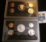 1996 S & 97 S United States Mint Silver Proof Sets in original boxes of issue. Original cost $42.00.