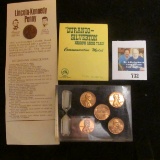Lincoln-Kennedy Penny Counterstamp attached to literature; The Durango-Silverton Narrow Gauge Train