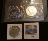 1971 P, EF & 71 S Silver, BU Eisenhower Dollars. (2 pcs.).