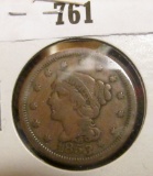1853 U.S. Large Cent, Fine.
