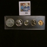 1956 U.S. Proof Set in a Snaptight case, the Washington Quarter has superb Cameo Proof fields. (5 pc