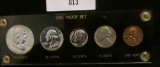 1951 U.S. Proof Set in a black Capital holder with gold lettering, the cent is lightly toned.