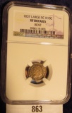 1837 Capped Bust Half Dime NGC slabbed 