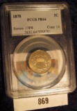 1878 Shield Nickel PCGS slabbed 