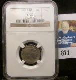 1913 S Buffalo Nickel NGC slabbed 