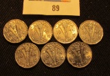 (2) 1944 & (5) 1945 High grade Canada Nickels