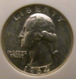 1964 P Washington Quarter NGC slabbed 