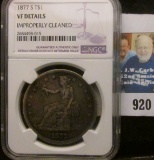 1877 S U.S. Trade Dollar NGC slabbed 