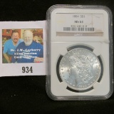 1884 P Morgan Silver Dollar NGC slabbed 