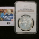 1891 P Morgan Silver Dollar NGC slabbed 