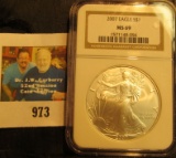2007 American Eagle Silver Dollar NGC slabbed 