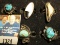 (5) Ladies Sterling Silver Turquoise, Mother-of-pearl, or Onyx Rings. 'Doc' valued these at $40 each