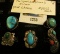 (5) Sterling Silver Ladies Rings with Turquoise, Coral, or Malacite sets. 'Doc' had these priced at