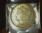 1898 P U.S. Morgan Silver Dollar, Brilliant Uncirculated with gold toning.