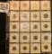 (20) different carded Lincoln Cents dating 1909 P VDB to 1918 S. Stored in a plastic page.