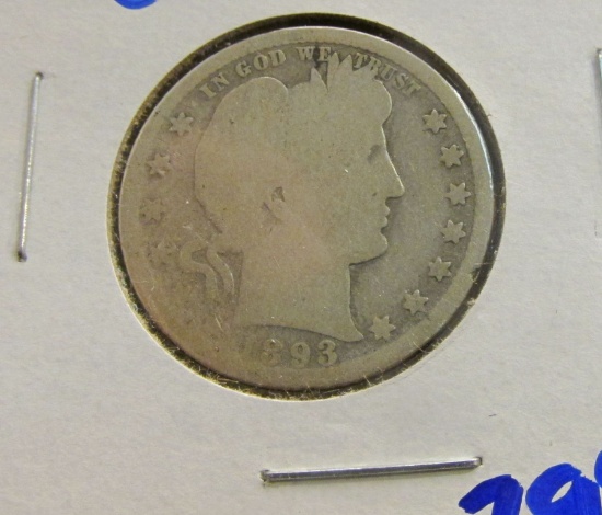 1893-O Barber Quarter