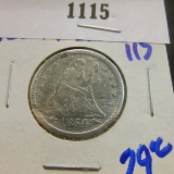 1854 Seated Quarter With Arrows