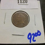 1871 Key Date Indian Head Cent