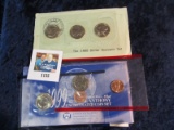 1980 & 1999 Susan B Anthony Three Coin Souvenir Sets