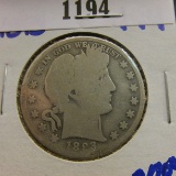 1893 P Barber Half Dollar