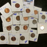 Small Coin Collection Includes Israeli Coin Set, Indian Head Cents, Buffalo Nickels, Replica Saint G