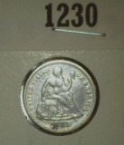 1889 Seated Liberty Dime With All The Letters In Liberty Legible