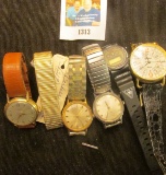 Group of Old Wrist Watches, none appear to be running, although some may need batteries.