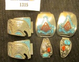 (3) Sets of Indian design Wrist Watch Band ends, includes 