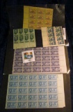 (155) U.S. Mint Stamps with a face value of $9.80, partial sheets and etc.