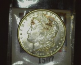 1889 P U.S. Morgan Silver Dollar, Brilliant Uncirculated with scattered toning.
