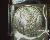 1896 P U.S. Morgan Silver Dollar, Brilliant Uncirculated with toning.